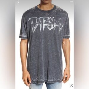 Diesel GRAY PRINTED FADING T-SHIRT